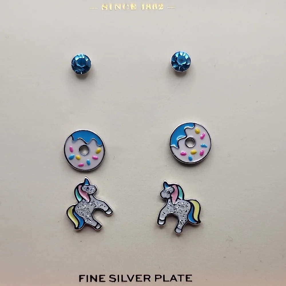 FAO Schwarz Silver Plate Earring Collection